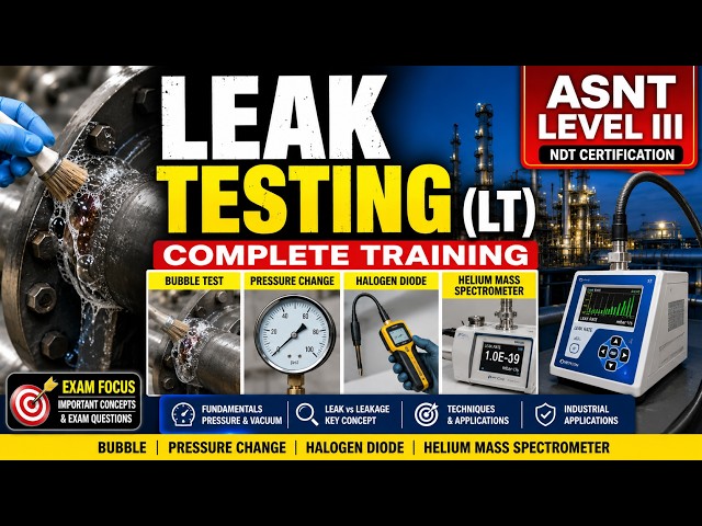 NDT Leak Testing Full Course | LT Techniques, Principles & Exam Questions