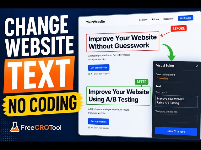 How to Change Website Text Without Coding (Visual Editor Tutorial)