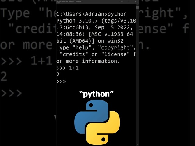 Accessing Python in a Command Line Interpreter!