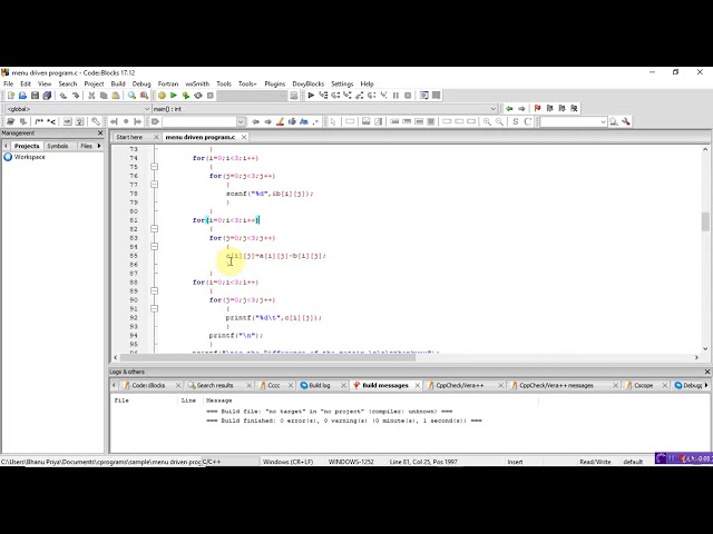 Practical c programming - 20  Add and Subtract two matrices