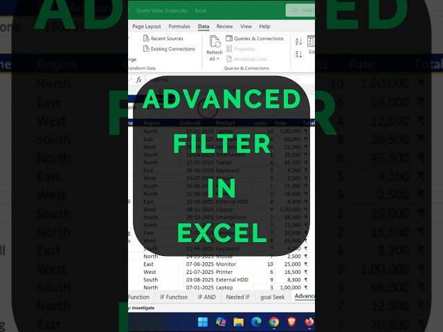 Advanced Filter in Excel