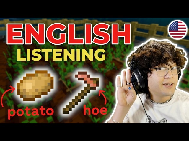 Learn English with Minecraft Hardcore #6 - Potato Farm!