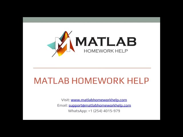 Matlab Homework Help