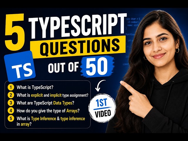 Top 5 TypeScript Interview Questions (Part 2) 🔥 | TypeScript Interview Series 2026 | Questions 6-10