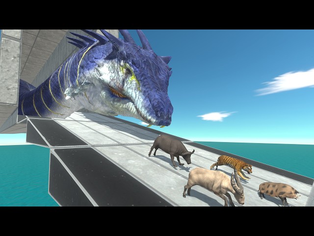 Escape the Giant Basilisk Tunnel — Dinosaurs vs Animals - Animal Revolt Battle Simulator