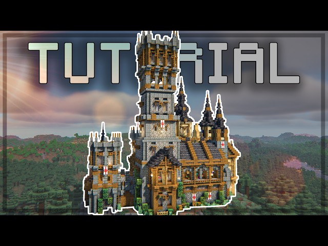 How to Build a Castle with Giant Tower in Minecraft