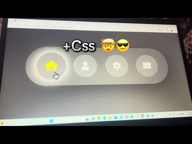 HTML to Glowing Navbar 🔥 (Satisfying CSS Reveal!) #coding