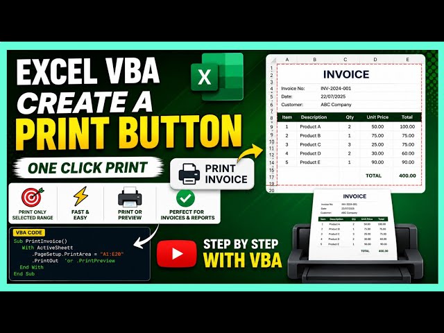 Excel Macro Print Button Tutorial
