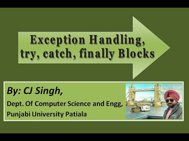 Lecture 17:  Exception Handling in JAVA, try, catch, finally block, multiple catch and nested try