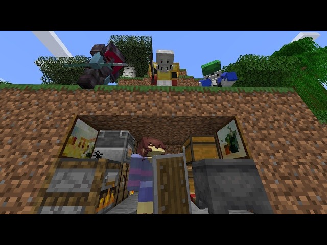 Minecraft Speedrunner VS. 3 Monsters