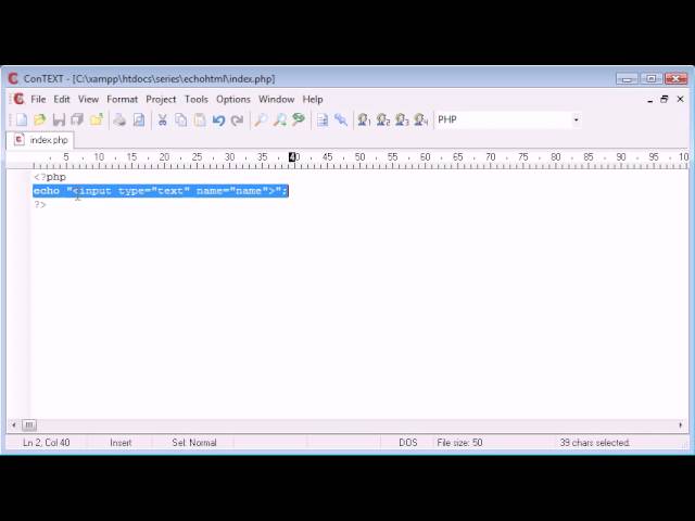 Beginner PHP Tutorial - 11 - Output HTML Using echo/print