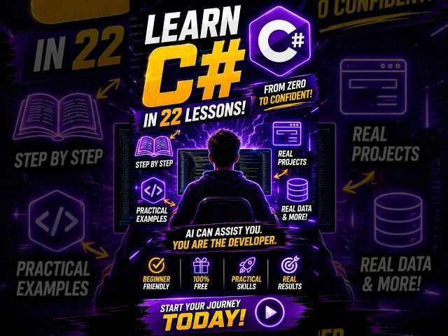 🚀 Learn C# in 22 FREE Lessons — From Zero to Confident Developer! 💻🔥