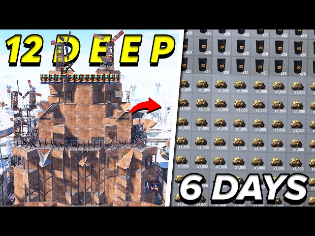 HOW THE BEST 12 MAN Uses Sulfur Quarry to Defeat a 50 DEEP ASIAN ZERG - (Rust Movie)