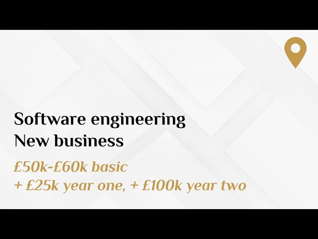 IT Sales. New business. Software engineering. £50k-£60k basic, + £25k year one, + £100k year two.