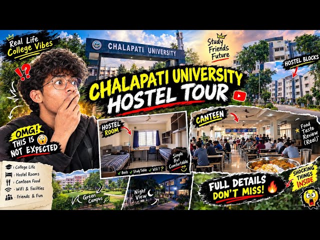 Chalapati university guntur hostel Tour Full Vlog Telugu 