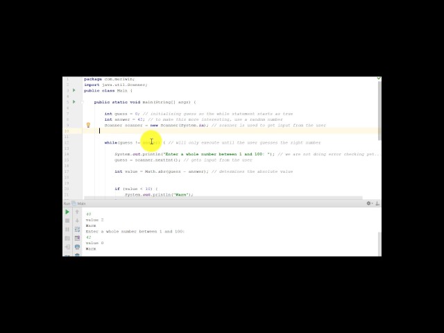 If and While in Java