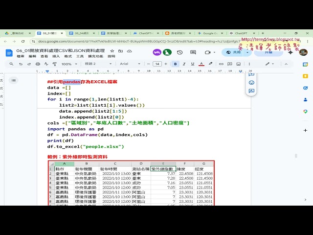 01 Review JSON to Excel conversion and extracting webpage tag content