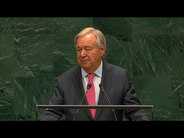 UN Secretary-General speech at General Assembly outlines future shaped by '4 great tests of power'