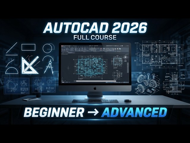 AutoCAD 2026 Full Course | Learn AutoCAD from Beginner to Advanced