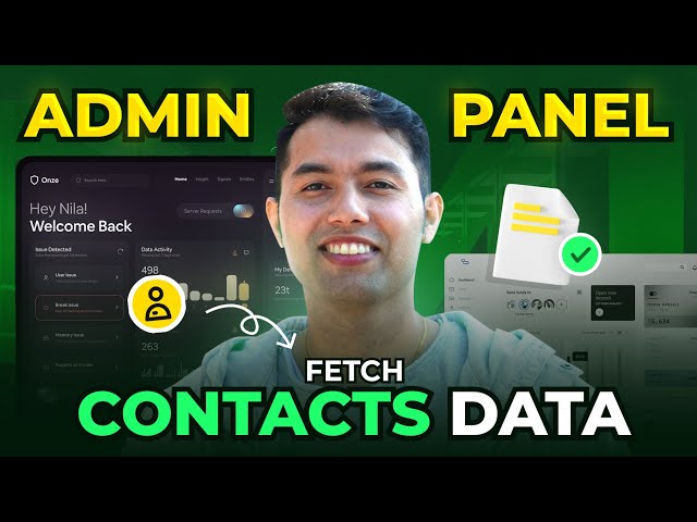 #40: MERN Admin Panel Backend👉 Fetching All The Contacts Data in Admin Dashboard