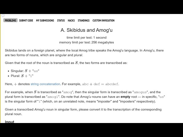 A. Skibidus and Amog'u || Codeforces || Div4 || ProblemSolving || C++