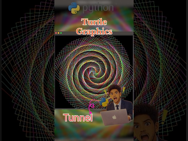 I create a turtle tunnel using python