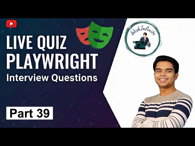 Playwright Interview Questions Live Quiz 39 🚀 | Jenkins CI/CD with Playwright