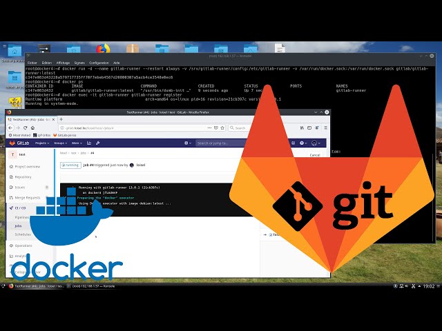 Installing GitLab runners with Docker - Registering a runner - First job