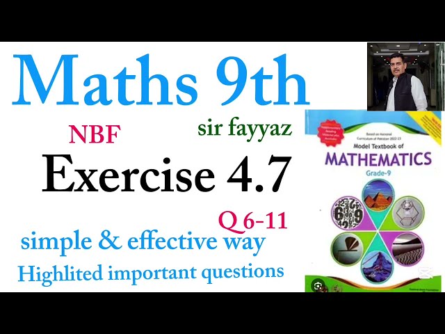 Maths class 9th | exercise 4.7 | ex 4.7 | Q 6-11 | unit 4 | Factorization and Algebraic manipulation