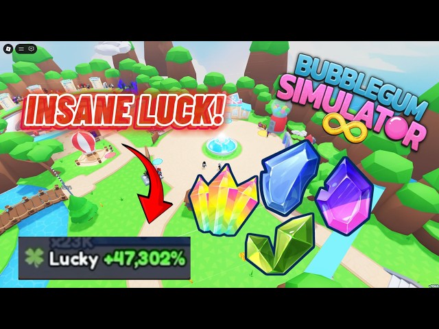 HOW TO GET *MAXIMUM LUCK* TO HATCH 100s OF SECRETS IN BUBBLEGUM SIMULATOR INFINITY