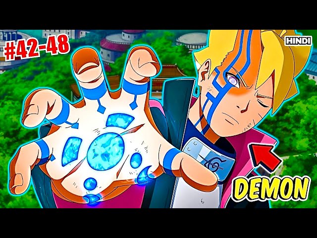 (42-48) He Awakens the Power of Nine Tailed Monster Inside Him Explained in Hindi || Boruto ||
