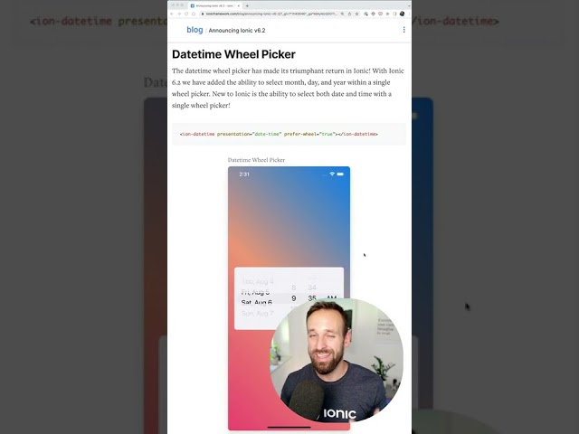 Ionic v6.2 DATETIME Updates 🎉