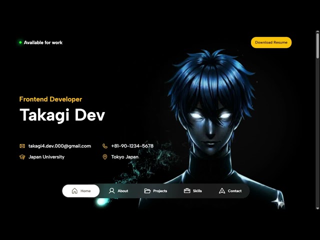 Portfolio Website Source Code || HTML CSS JAVASCRIPT