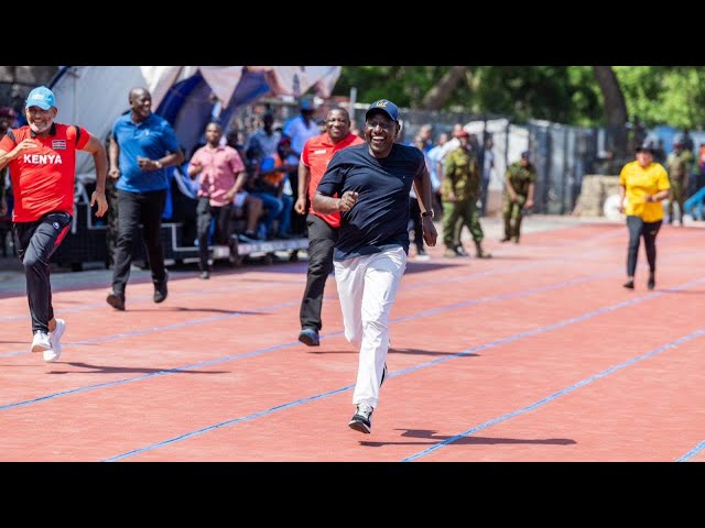 SEE HOW PRESIDENT RUTO WON 50 Meters race during EAC Inter-Parliamentary games in Mombasa!