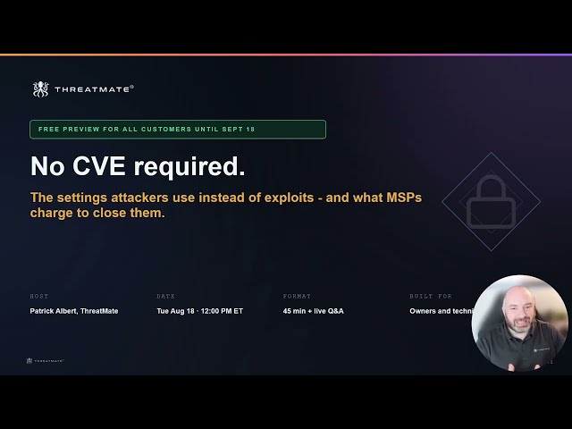 No CVE Required Webinar