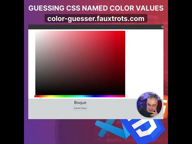 Bisque? Guessing CSS color keyword values: part 1