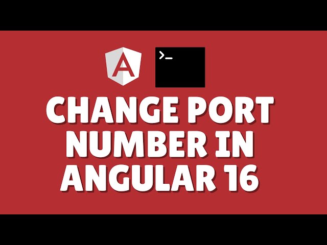 How to change port number in Angular 16?
