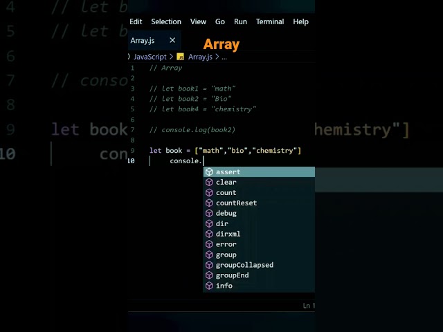 How to create Array In Java Script in Hindi and what is the array #shorts #viral #viralvideos #java