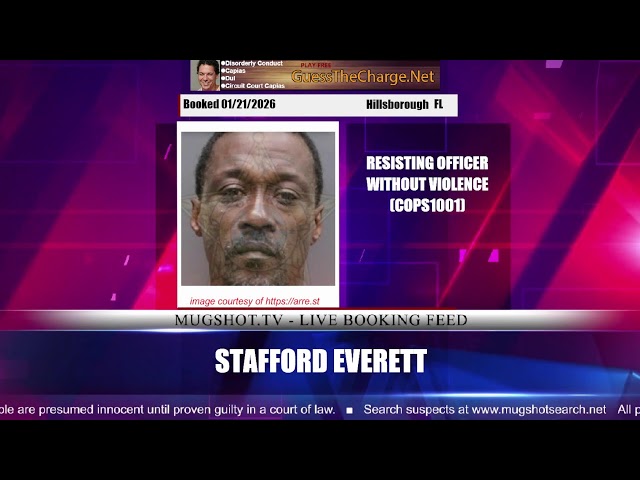 Mugshot TV - Live Arrest Booking Video Stream