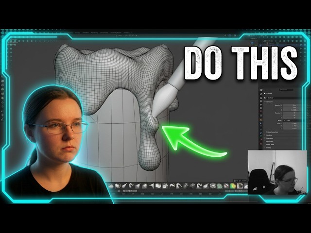 Sculpting. Blender Mini Tutorial (#73)(S4) #cgi #3dart #blender3d