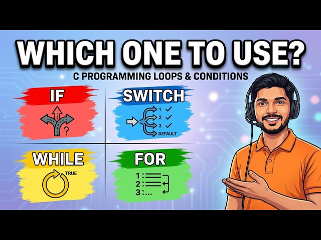 Confused Between if, switch, for & while? Learn When to Use Each in C Programming