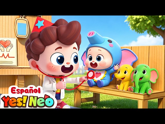 Cinco Elefantes Salieron a Jugar | Yes! Neo | Canciones Infantiles | BabyBus en Español