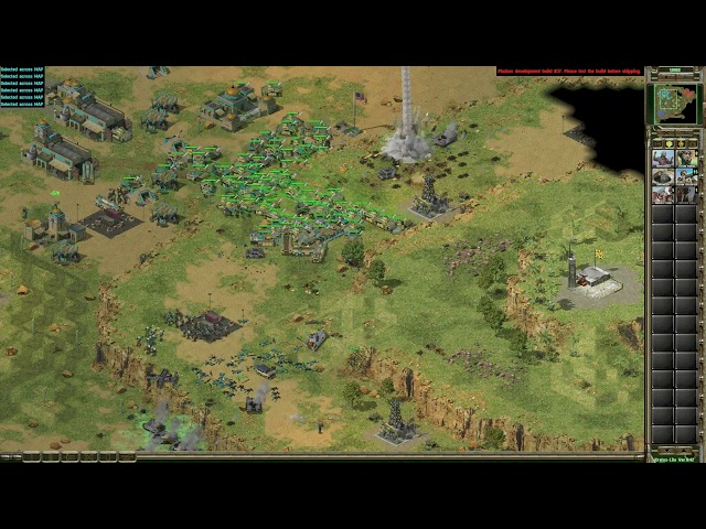 command & conquer red alert 2 yuri's revenge retro generals toxin, stealth vs tank, airforce hard ai