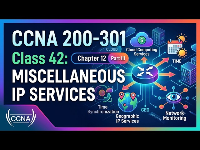 CCNA 200-301 Class 42 - [  Volume 2 /Part III / CHAPTER 12 - Miscellaneous IP Services ]