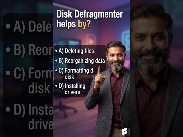 Windows Operating System MCQs # 34 | Disk Defragmenter Explained | Storage Optimization