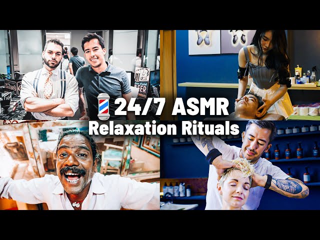 💈24/7 ASMR Relaxation Rituals from Barbershops & Spas Worldwide | Nomad Barber