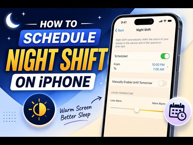 How to Set a Night Shift Schedule on iPhone | Turn On Night Shift Automatically