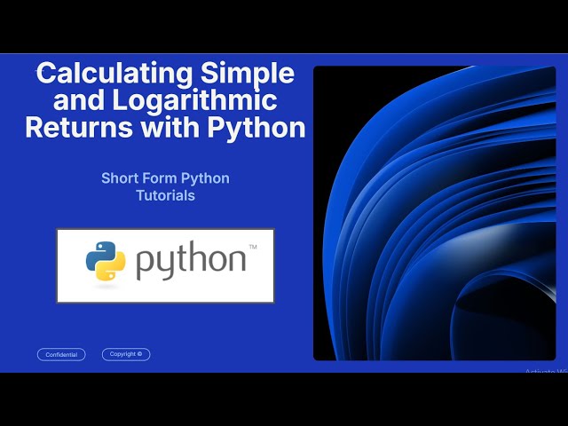 How to Calculate Stock Returns in Python | Simple and Logarithmic (in 60 seconds)