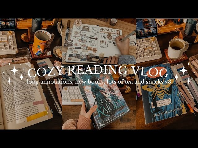 cozy reading vlog 📖🍵 long annotations, new books, lots of tea and reading 🤎