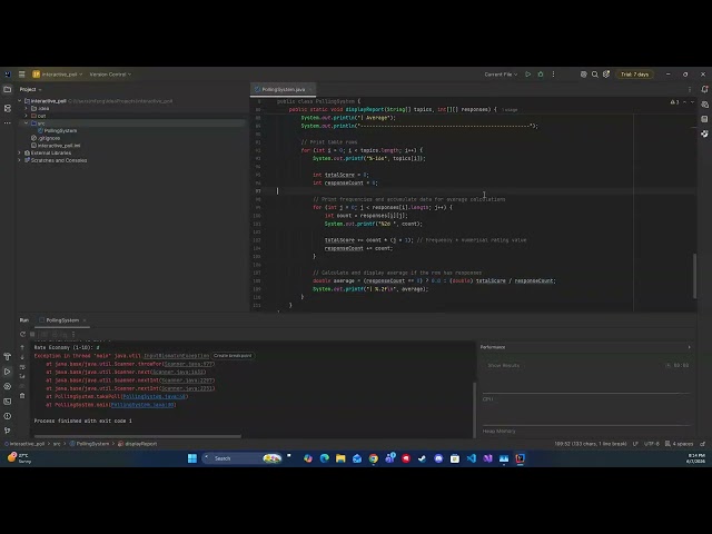 Michael cogan interactive poll java cop 3330